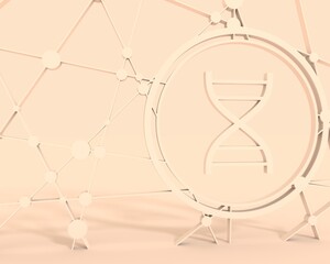 Concept of biochemistry with abstract dna symbol