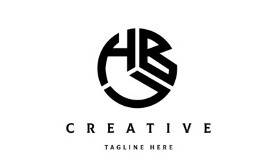 HBU creative circle three letter logo