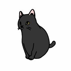 黒猫ちゃんのイラスト