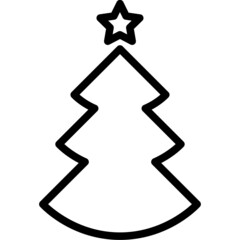 christmas icon_christmas tree line icon