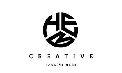HEB creative circle three letter logo