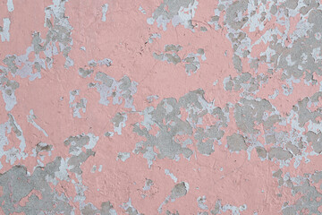 The texture of old metal with remnants of light pink paint.Vintage grunge-retro. Abstract background for the design of packaging, furniture, tiles, tiles, floor coverings, covers.