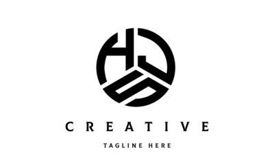 HJS creative circle three letter logo