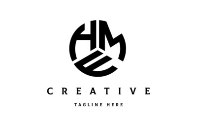 HMF creative circle three letter logo