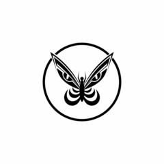 Butterfly logo design inspiration with eagle eye wings