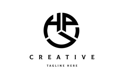 HPU creative circle three letter logo