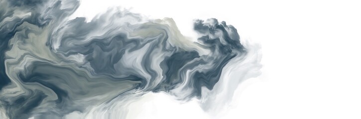 Abstract painting art with ice grey smoke liquid paint brush for presentation, website background, banner, wall decoration, or t-shirt design.
