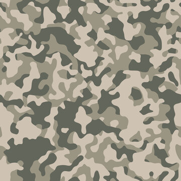 Seamless camouflage pattern. Light green texture, vector illustration. Camo print background. Abstract military style backdrop