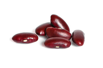 Red beans isolated on white background
