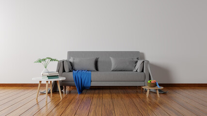 3D rendering living room interior minimalist.