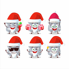 Santa Claus emoticons with bowl of garlic cartoon character
