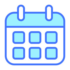 calendar Blue Outline icon, Shopping and Discount Sale icon.