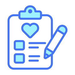 Wishlist Blue Outline icon, Shopping and Discount Sale icon.