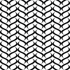abstract curves. stylish wavy texture. vector seamless pattern. black and white repetitive background. fabric swatch. wrapping paper. continuous print. design element for home decor, textile