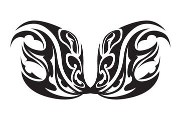 tribal tattoo butterfly wings