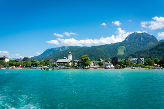 Strobl at Lake Wolfgangsee in Salzkammergut region, Austria