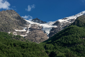 Fototapeta na wymiar Glacier in the mountains
