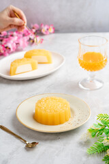 A mooncake pudding is a Chinese bakery product traditionally eaten during the Mid-Autumn Festival. The Mid-Autumn Festival is widely regarded as one of the four most important Chinese festivals.