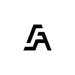 f a fa af initial logo design vector template