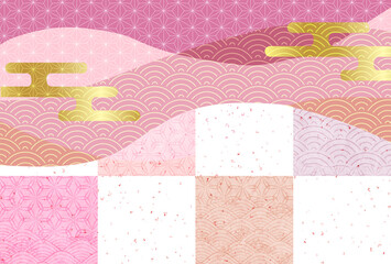 和柄　日本　文様　背景