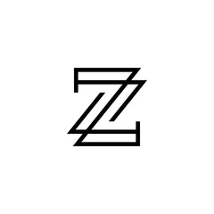 z initial logo design vector template