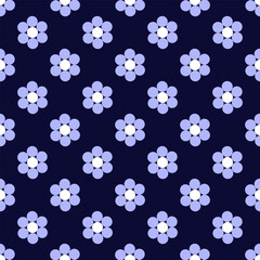 flowers floral background seamless pattern vector drawing print for kids