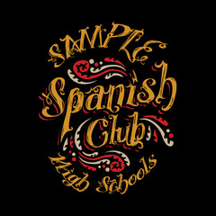 Obraz premium VINTAGE SPANISH SCHOOL CLUB EDITING BY REQUEST