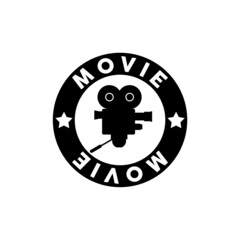 Movie camera icon isolated on white background