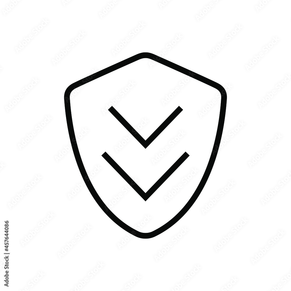 Sticker download protection shield icon