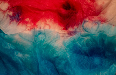 Blue and red water stains. Graphic concept.
