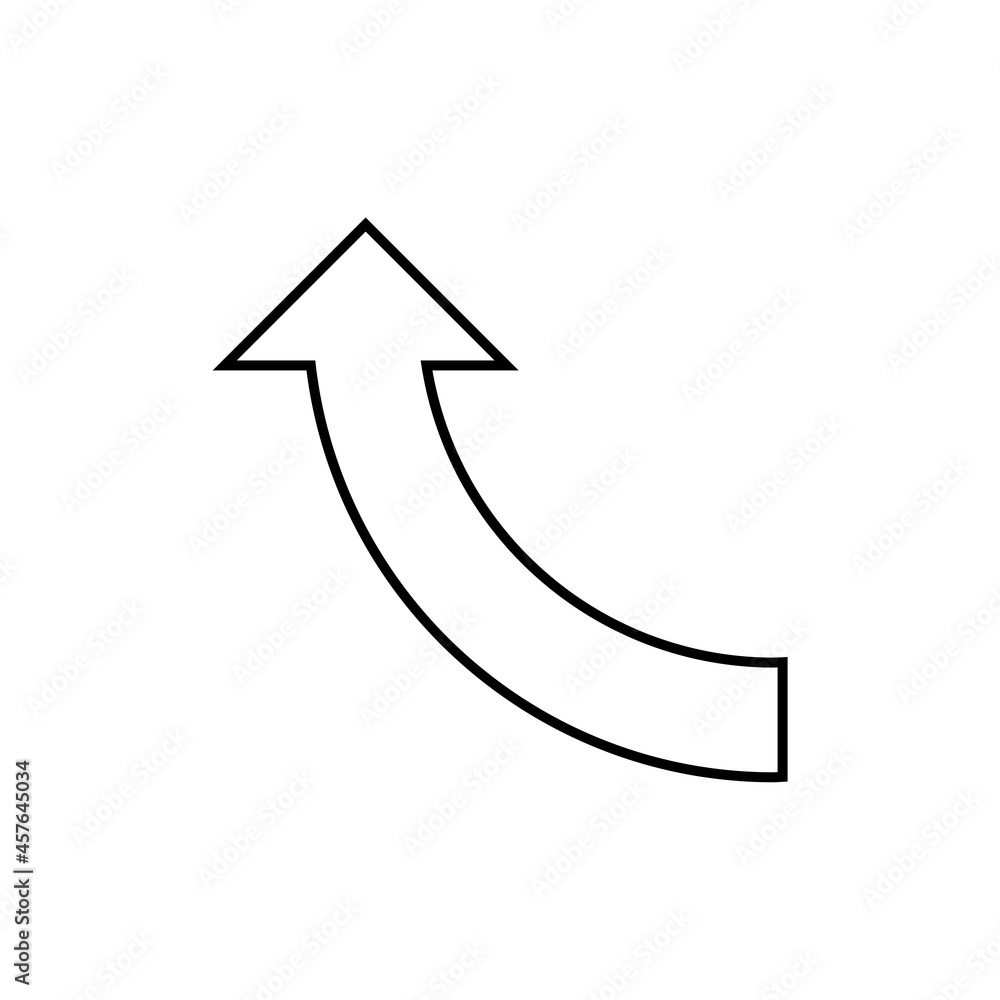 Poster simple arrow icon symbol isolated on white background