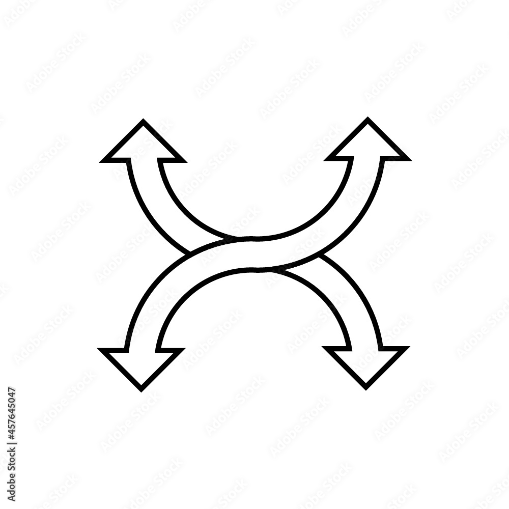 Poster simple arrow icon symbol isolated on white background