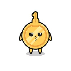 the bored expression of cute key characters