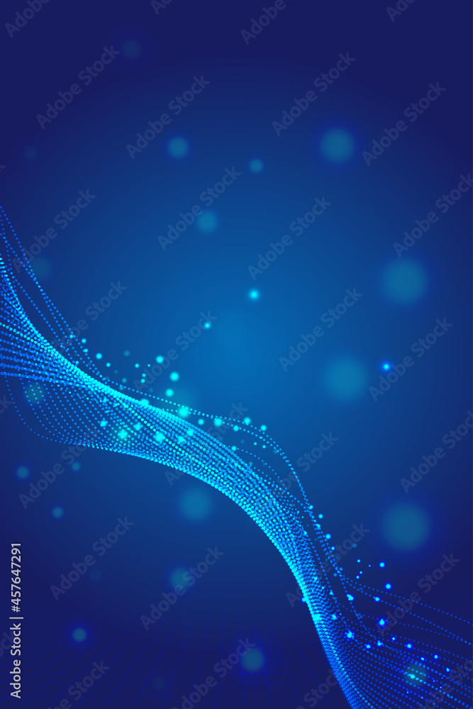 Aufkleber luminescent particle trajectories and upward ray internet technology background