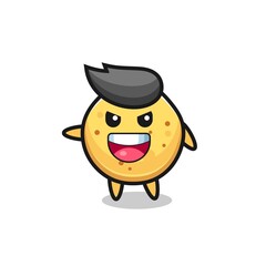 potato chip cartoon with very excited pose