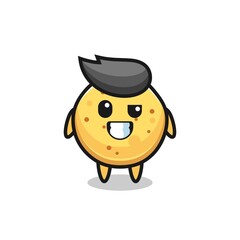 Fototapeta premium cute potato chip mascot with an optimistic face