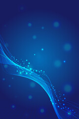 Luminescent particle trajectories and upward ray Internet technology background © hqrloveq