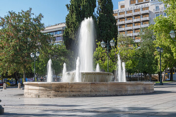 Brunnen auf dem Syntagmaplatz, Athen, Griechenland