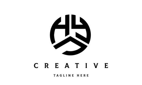 HYJ creative circle three letter logo