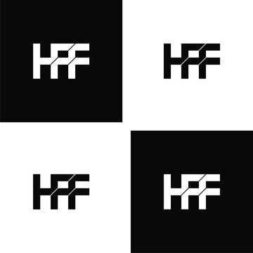 hff initial letter monogram logo design set