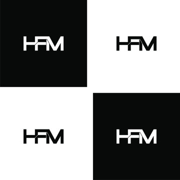 hfm initial letter monogram logo design set