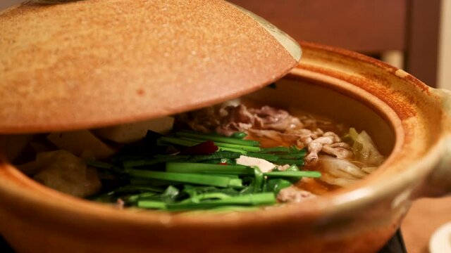 Japanese stew home made style. Tofu Pork Chinese Chive