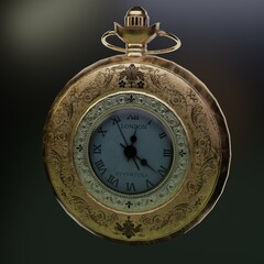 antique pocket watch on the wall