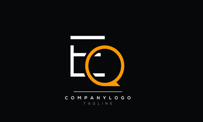 
Abstract Letter Initial EQ QE Vector Logo Design Template