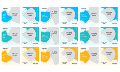 Unique social media new post design template