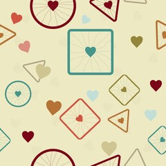 Pattern citrus slices with hearts