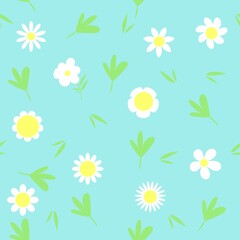 Simple pattern with chamomile