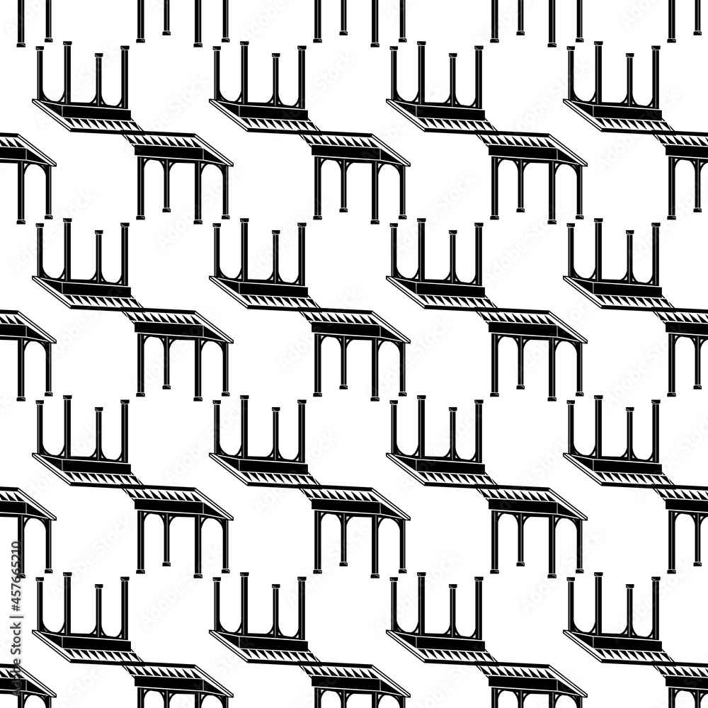 Poster gazebo pattern seamless background texture repeat wallpaper geometric vector