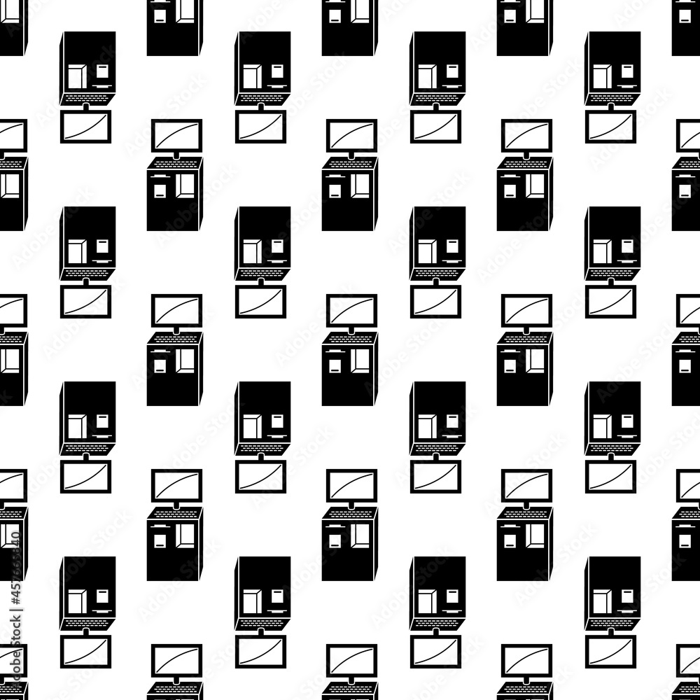 Poster Office vending machine pattern seamless background texture repeat wallpaper geometric vector