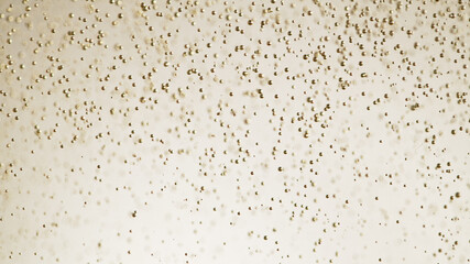 Close-up of champagne bubbles background.